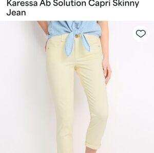 Democracy Karessa Ab Solution Capri Skinny Jean Cream